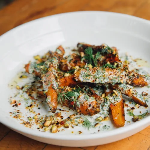 BBQ Carrot Salad Pistachio and Yogurt - Recipe