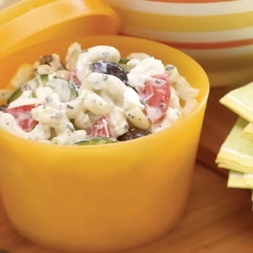 Creamy Greek Pasta Salad - Recipe