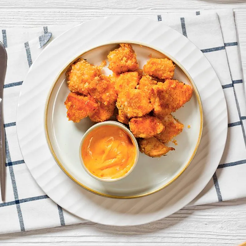 Bocconcini di salmone croccanti con Curry Extra Piccante