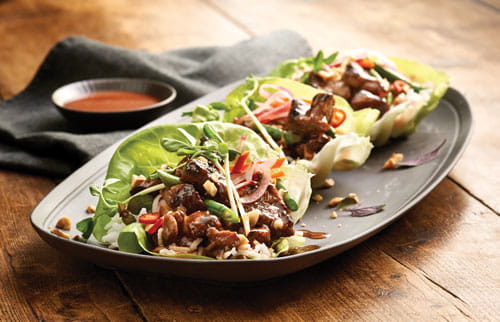 lettuce-wraps-bbq-sauce