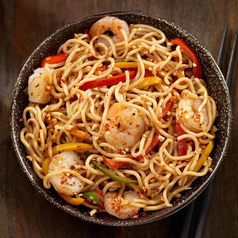 Noodles cu creveți