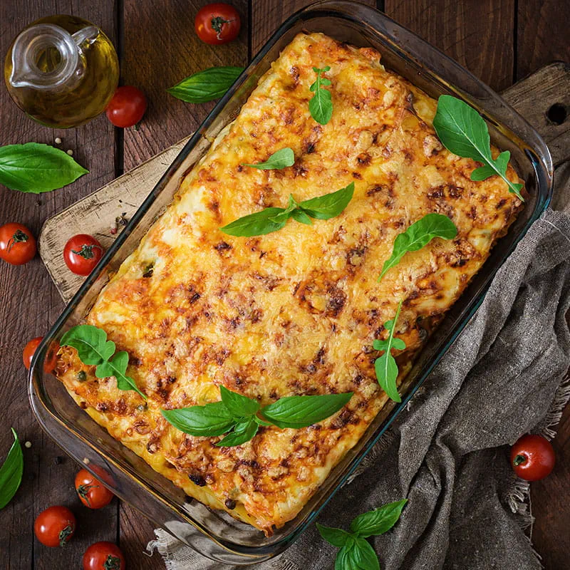 Lasanha à Bolonhesa com Piripiri e Crosta de Tomilho e Orégaos