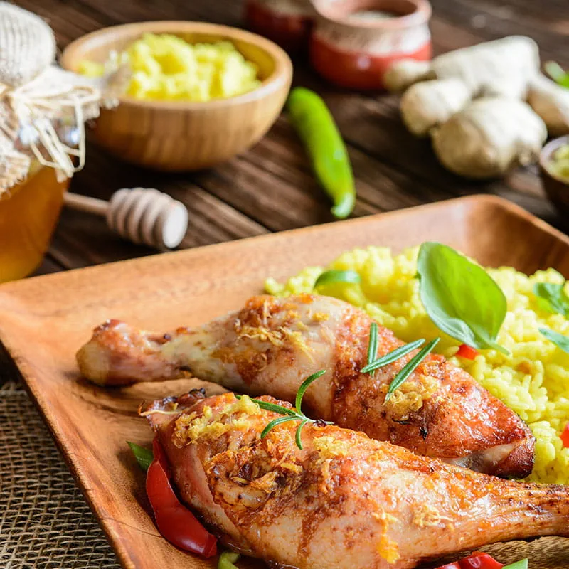 Perninhas de Frango com Mel e Especiarias à Marrocos