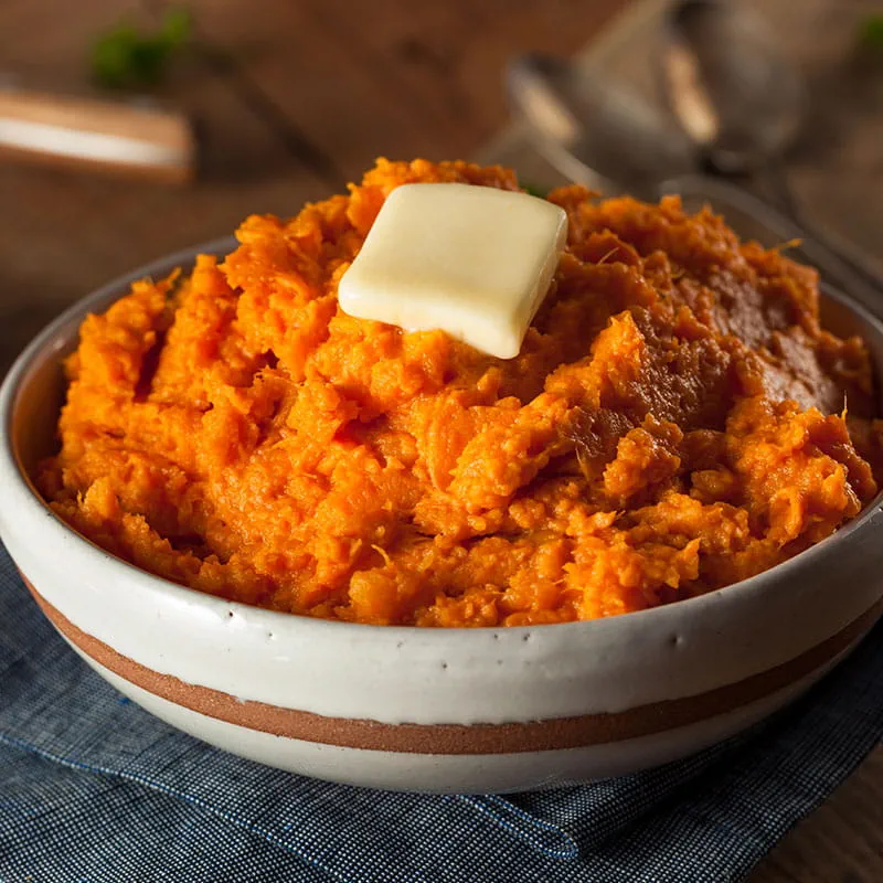 Puré de Batata Doce com Gengibre