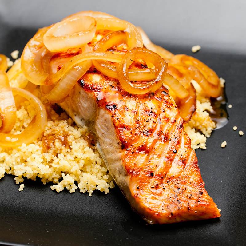 Filetes de Salmão com Couscous