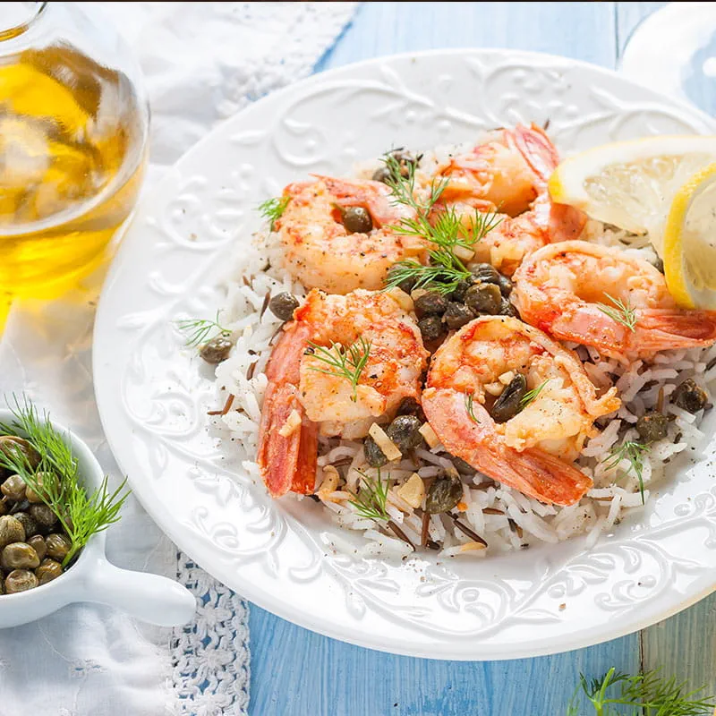 Scampi de Camarao com Infusão de Aneto
