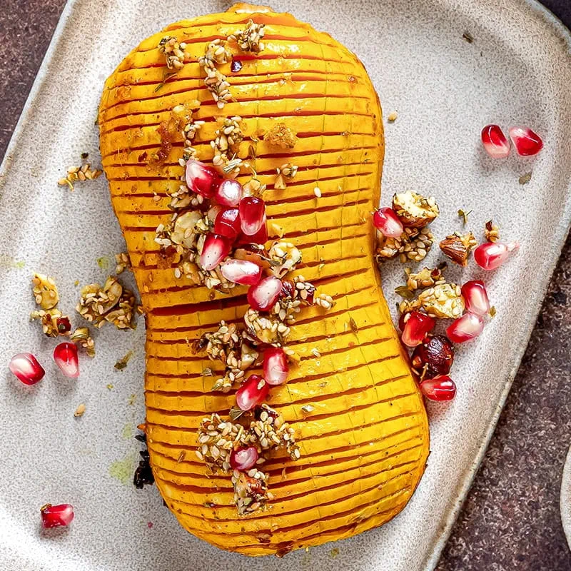 Courge de Noël hasselback