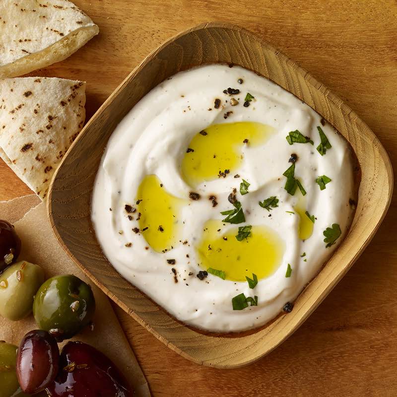 Labneh au piment et à l'ail