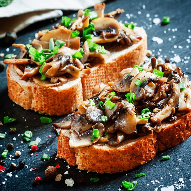 Pilze auf Toast