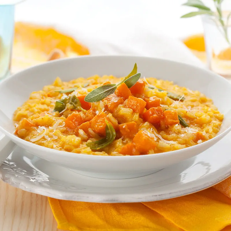 Risotto au potiron et à la sauge