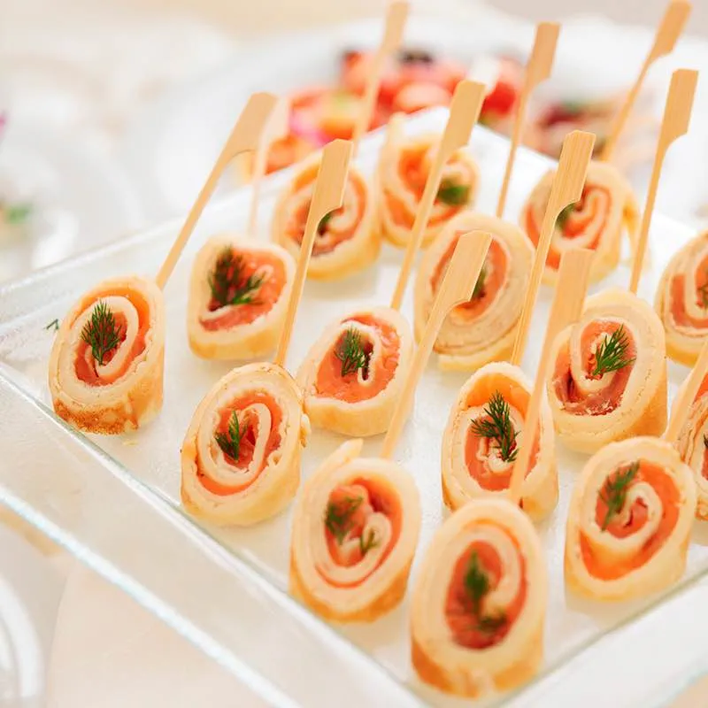 Canapés mit Rauchlachs