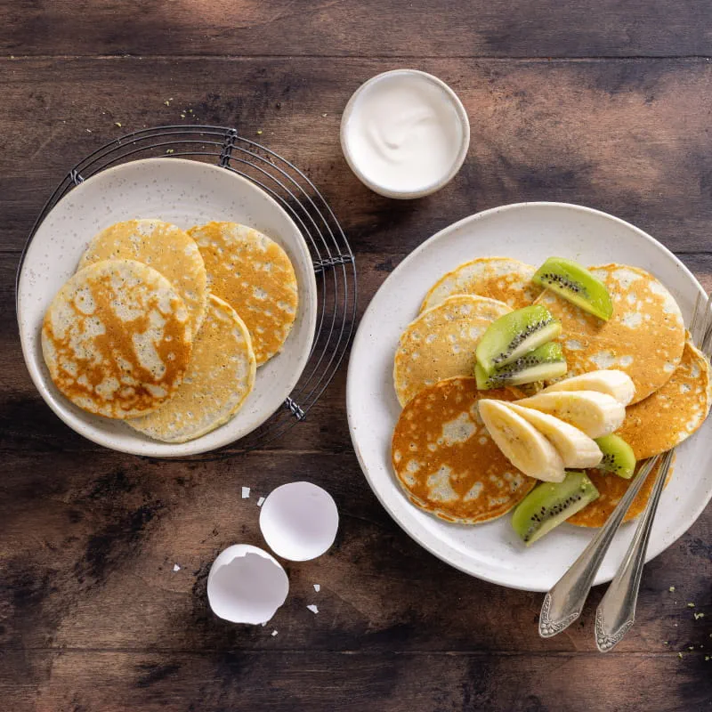 Pancakes légers à la vanille et aux graines de pavot
