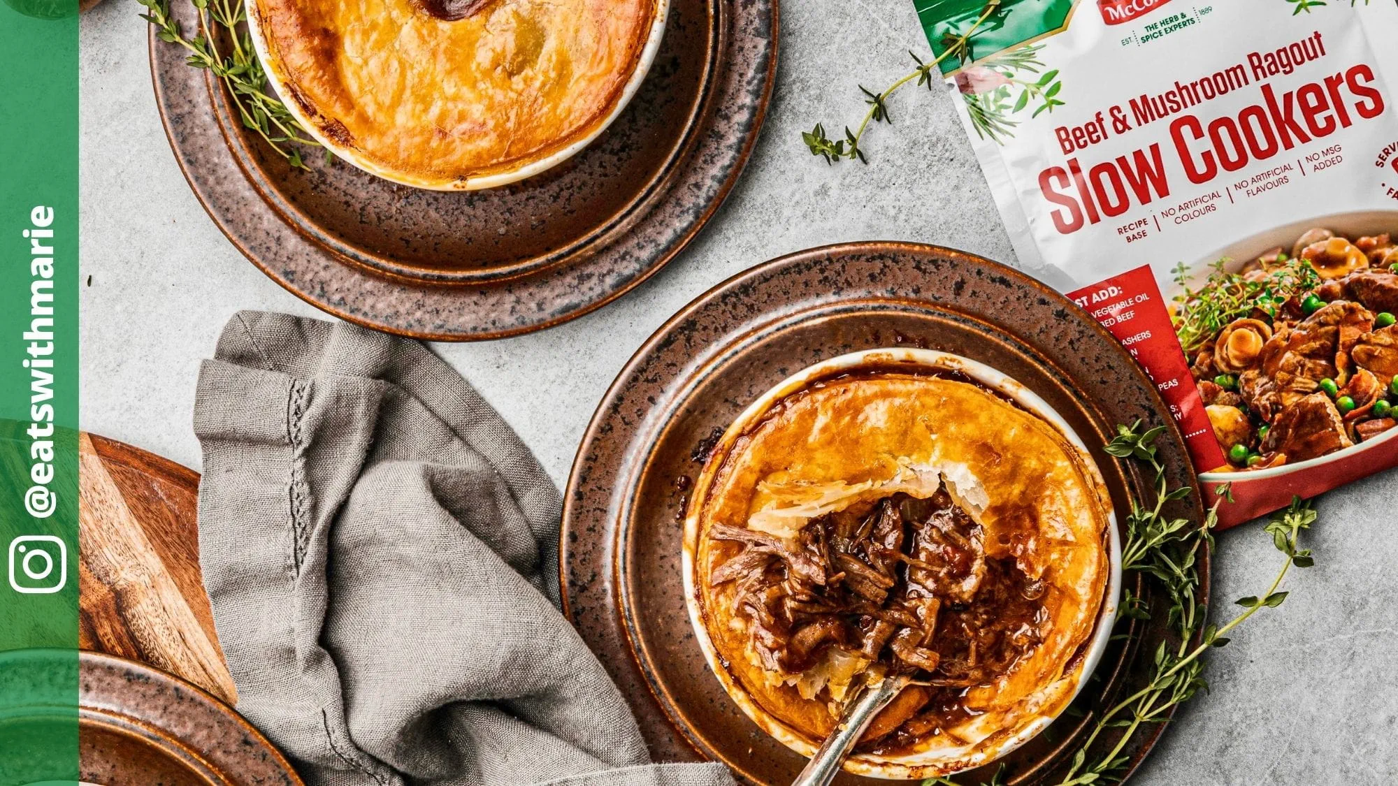 Beef & Mushroom Pot Pies