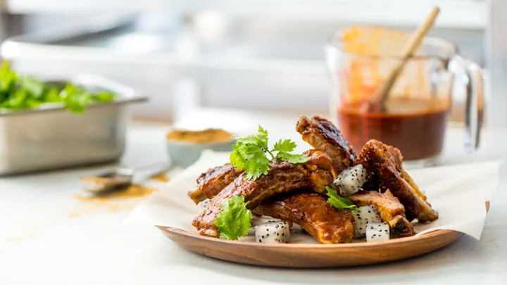 BBQ Ribs with Pickled Dragon Fruit | McCormick For Chefs®