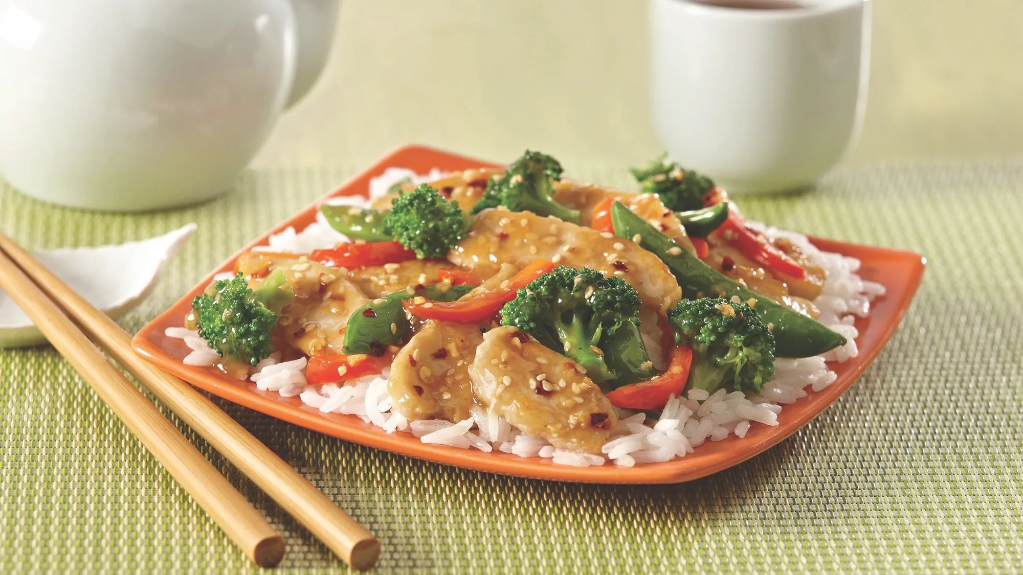 Stir Fry Sesame Chicken And Vegetables