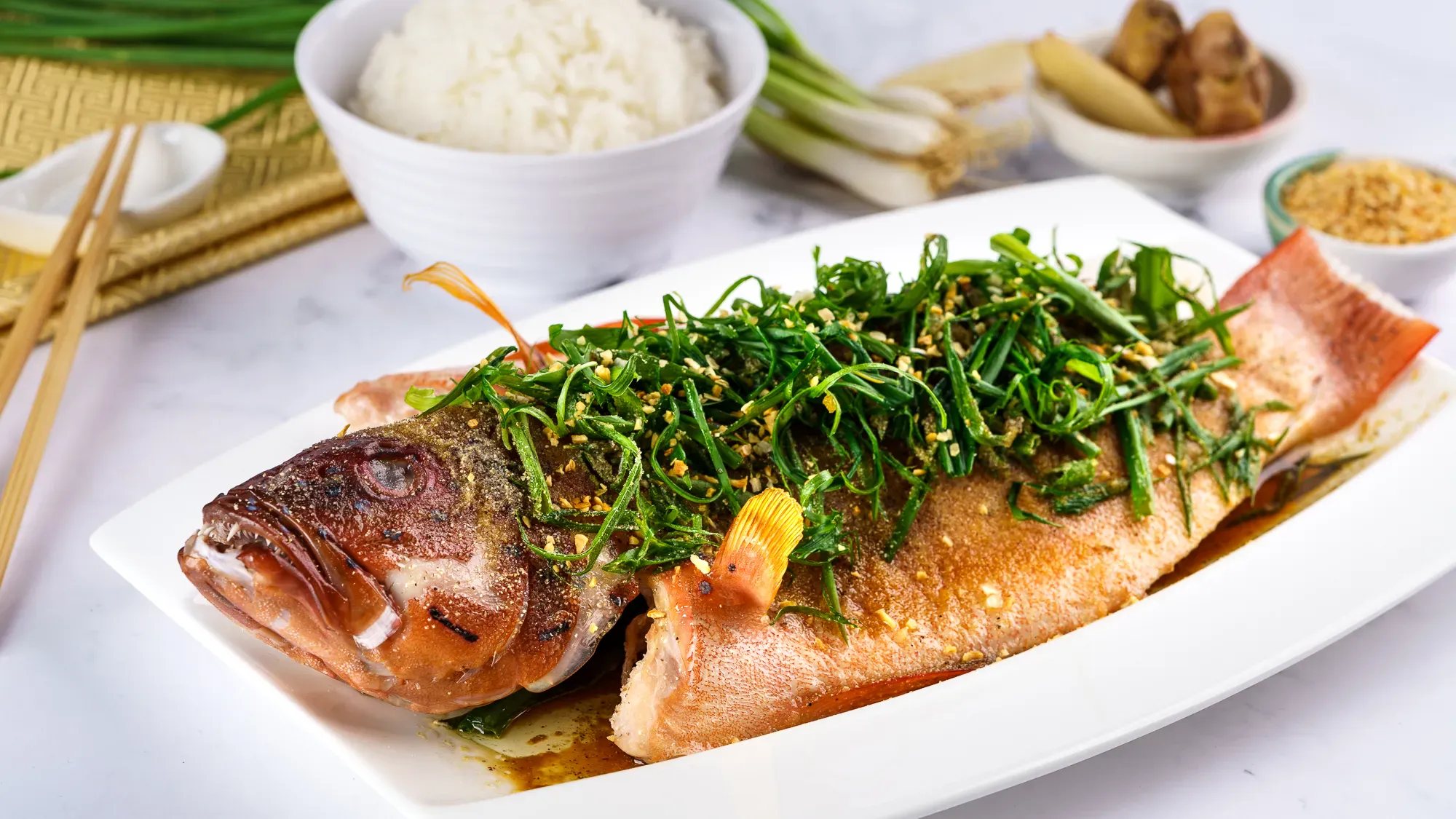 STEAMED FISH HONG KONG STYLE