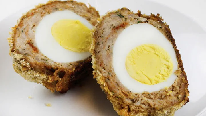 Cajun Scotch Eggs with a Nacho Crumb