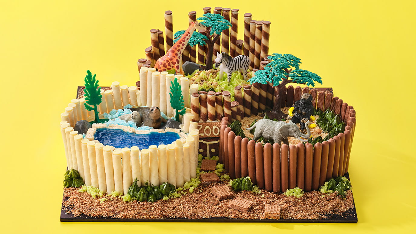 Zoo Themed Birthday Cake