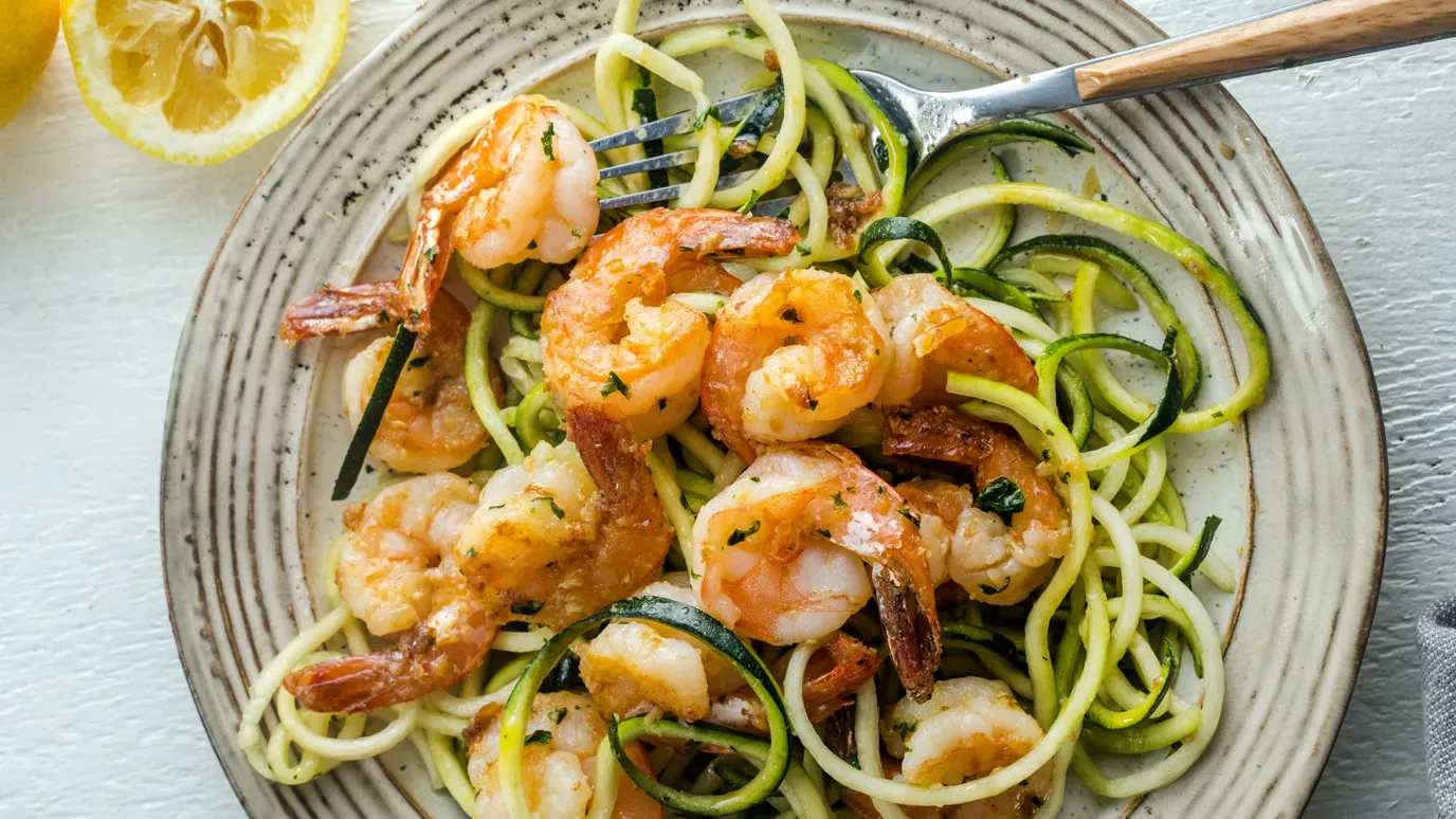 Garlic Shrimp Scampi with Zucchini Noodles