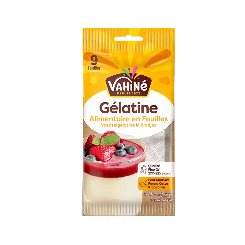 Gelatine alimentaire en feuilles