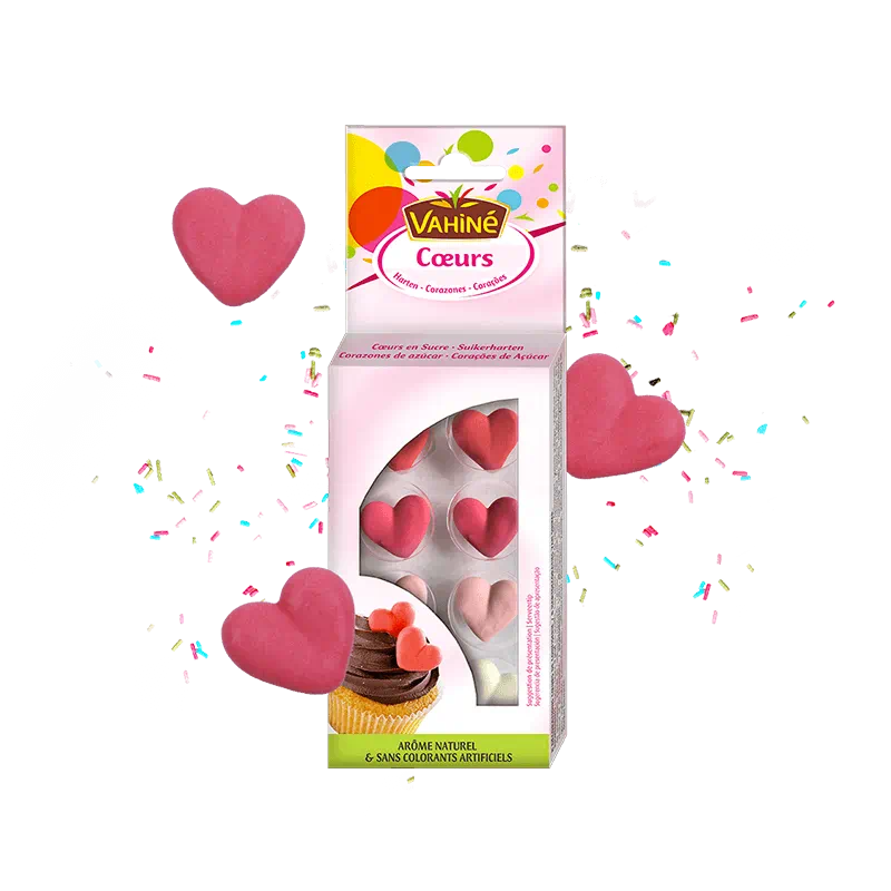 Coeurs en sucre a poser