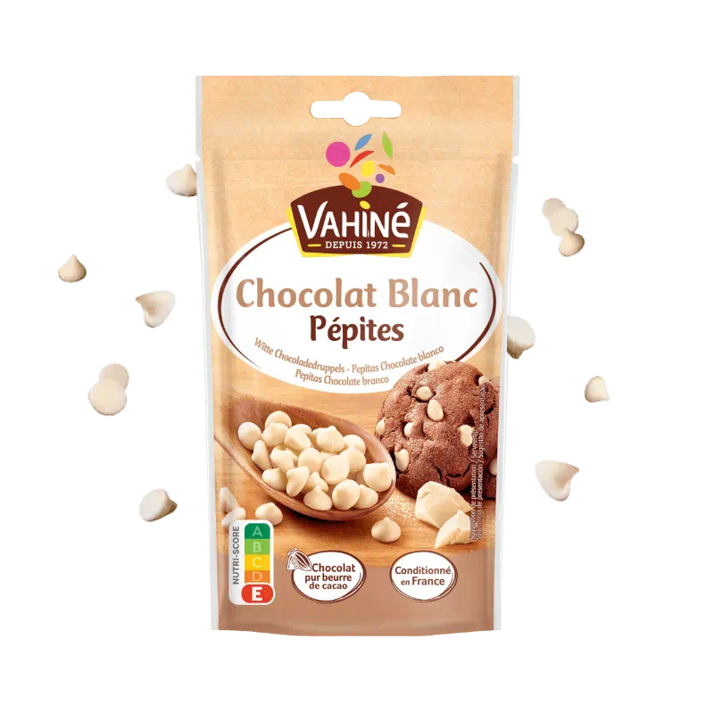 Witte chocoladeklompjes
