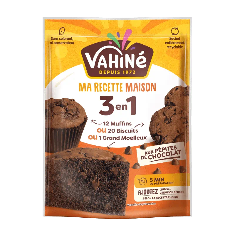 preparation 3 en 1 muffins biscuits et moelleux