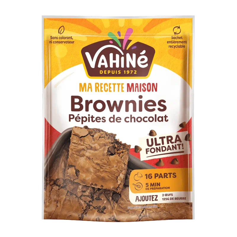 preparation pour Brownies aux pepites de chocolat