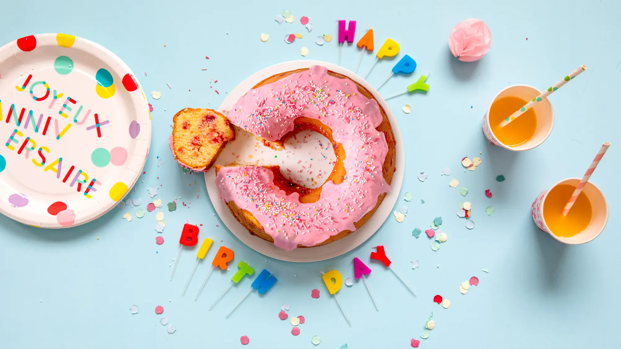 Gâteau donut géant